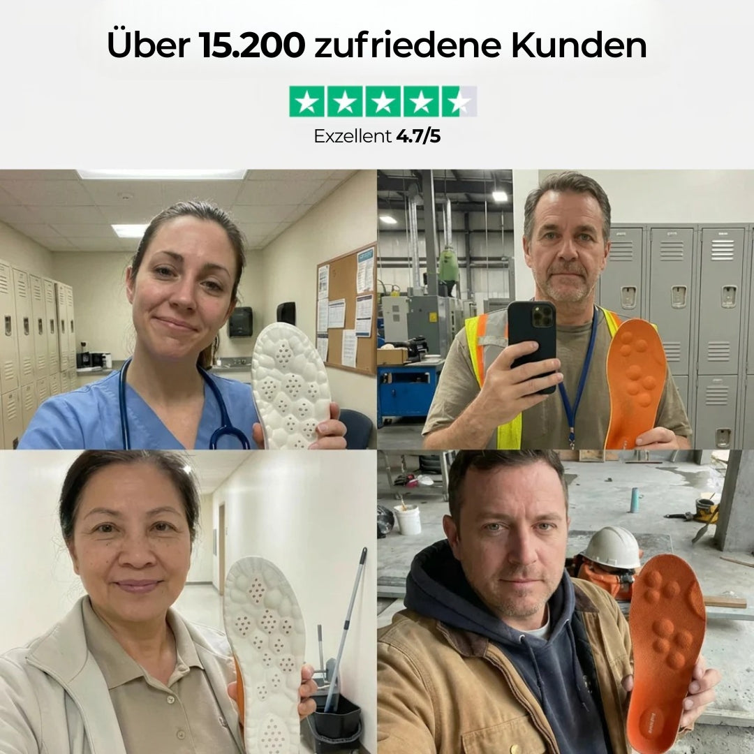 SOLYDIA™ Massage-Einlegesohlen – 12 Stunden non-stop Komfort & Linderung